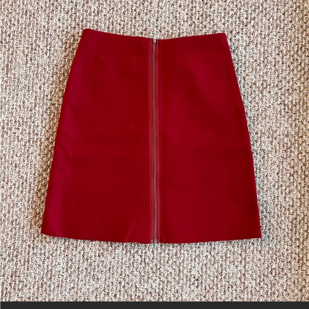 COS wool front zip midi skirt size 4